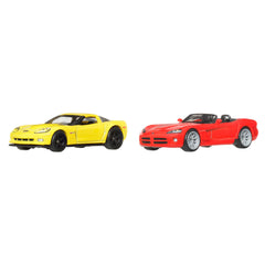 Hot Wheels Premium Car Culture 2-Pack 2003 Dodge Viper SRT-10 & 2012 Corvette Z06