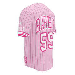 Barbie Pink Striped Baseball Jersey