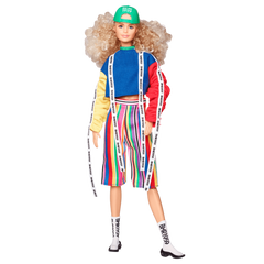 Barbie BMR1959 Doll - Color Block Sweatshirt with Logo Tape & Striped Shorts