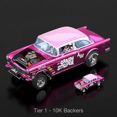 Hot Wheels RLC Exclusive 1:18 Scale '55 Chevy Bel Air Gasser “Candy Striper” - Crowdfund
