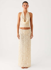 Bling It On Cowl Top - Ivory