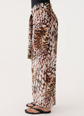 Low Tide Sarong Maxi Skirt - Leopard Hibiscus