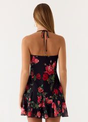 Nikyta Micro Mini Dress - Midnight Bloom