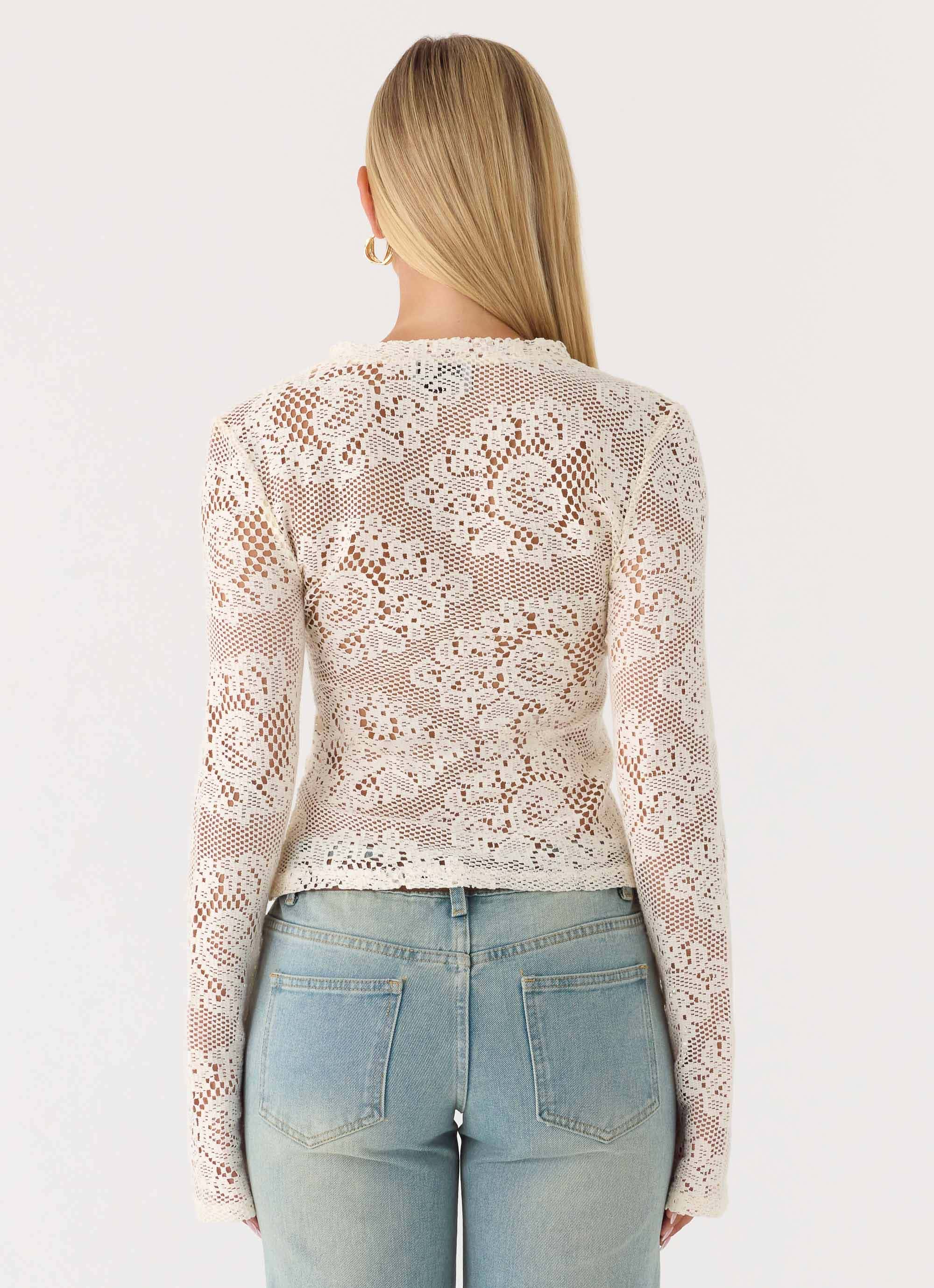 Orellia Long Sleeve Top - Ivory