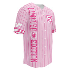 Barbie Pink Striped Baseball Jersey