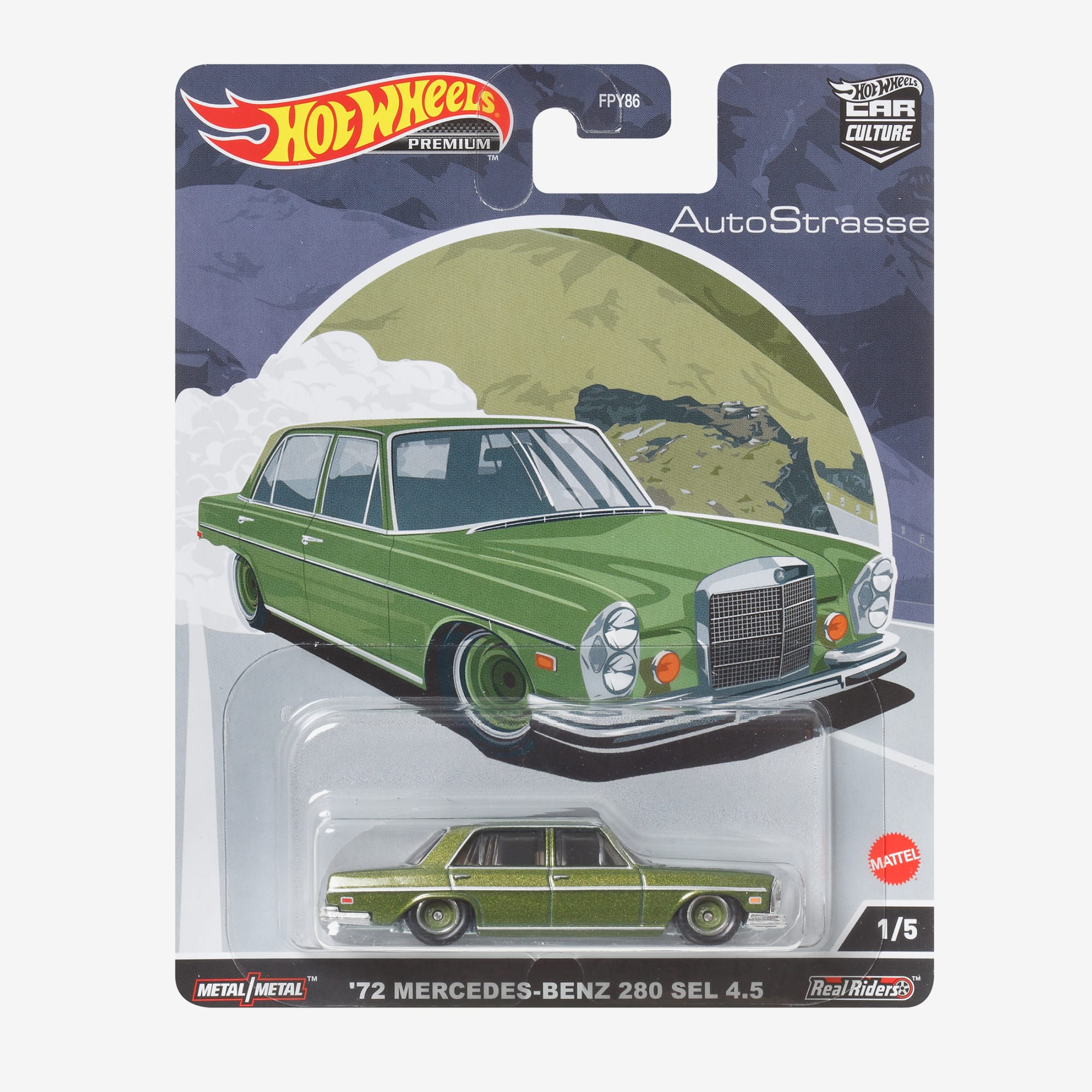 Hot Wheels Car Culture Circuit Legends Vehicles - '71 Mercedes-Benz 280 SEL 4.5