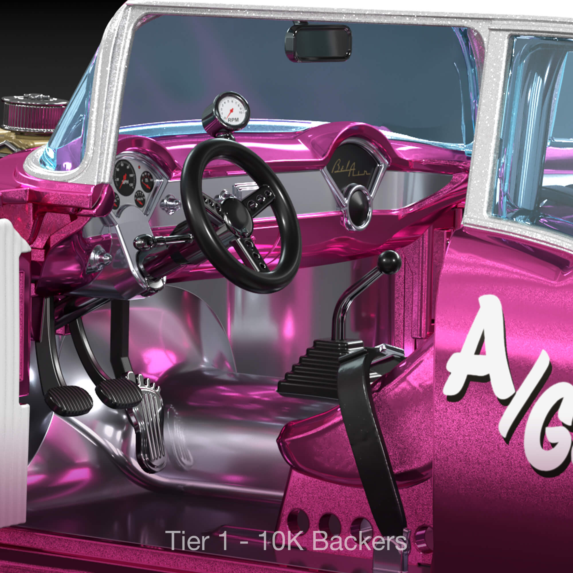 Hot Wheels RLC Exclusive 1:18 Scale '55 Chevy Bel Air Gasser “Candy Striper” - Crowdfund