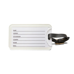 Hot Wheels Greetings White Luggage Tag