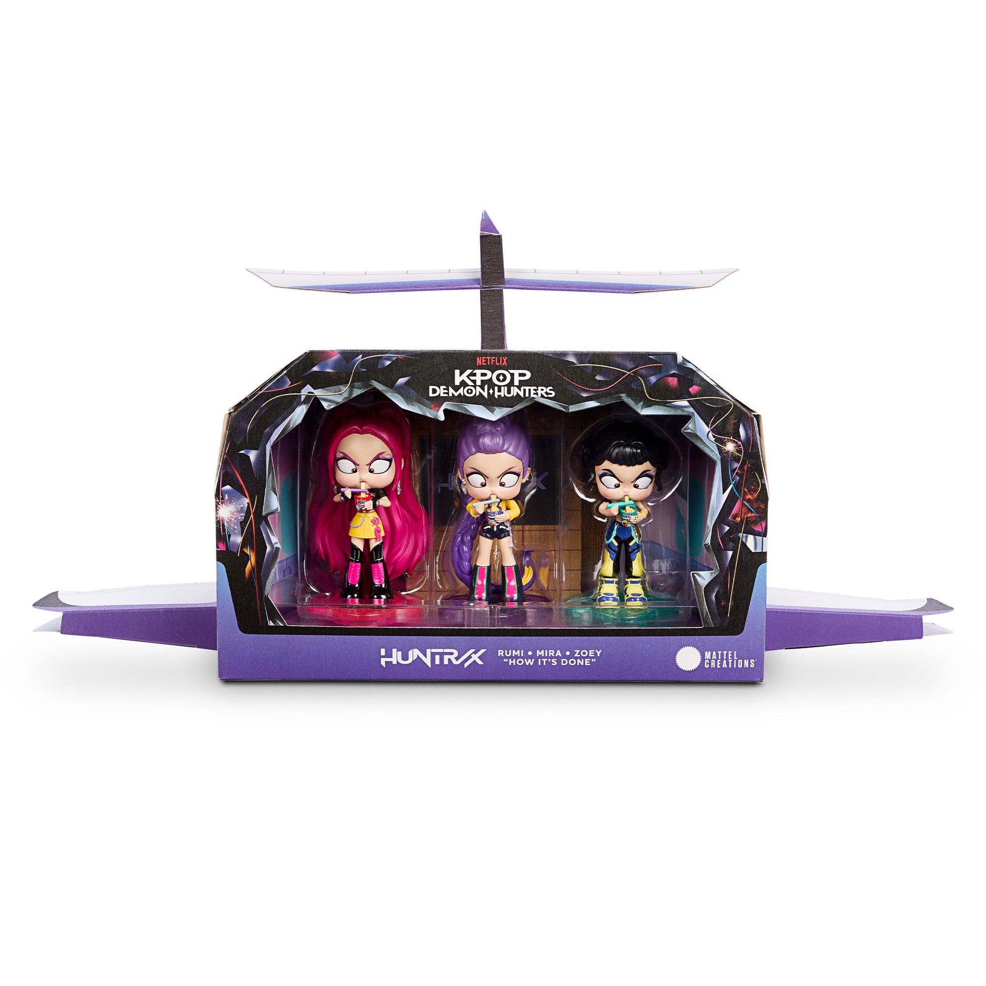 KPop Demon Hunters “How It's Done” Ramyeon Figure 3-Pack