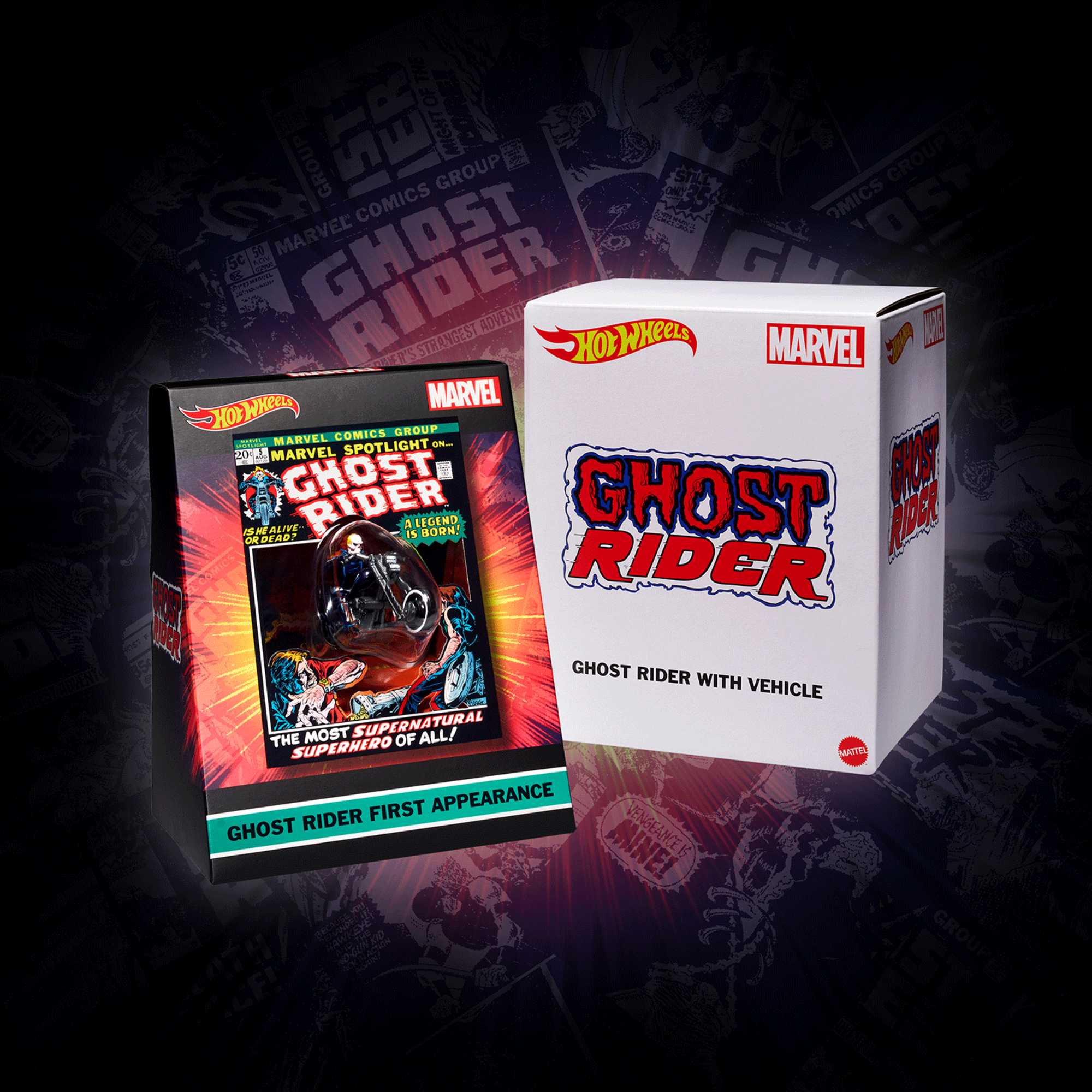 Hot Wheels MARVEL Ghost Rider Motorcycle & Figure Collectible