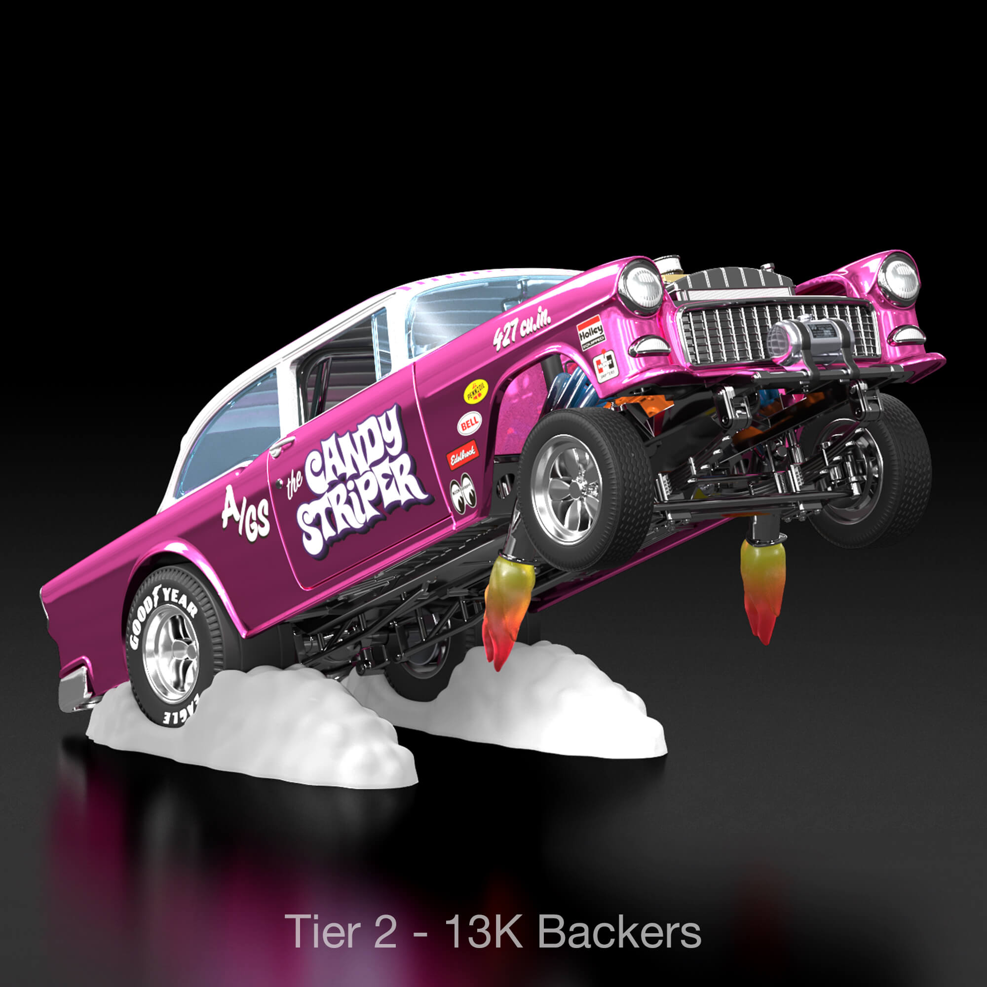 Hot Wheels RLC Exclusive 1:18 Scale '55 Chevy Bel Air Gasser “Candy Striper” - Crowdfund