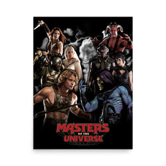 Masters of the Universe Movie Characters Black Poster