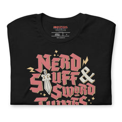 Masters of the Universe Movie Nerd Stuff and Sword Things Black T-shirt
