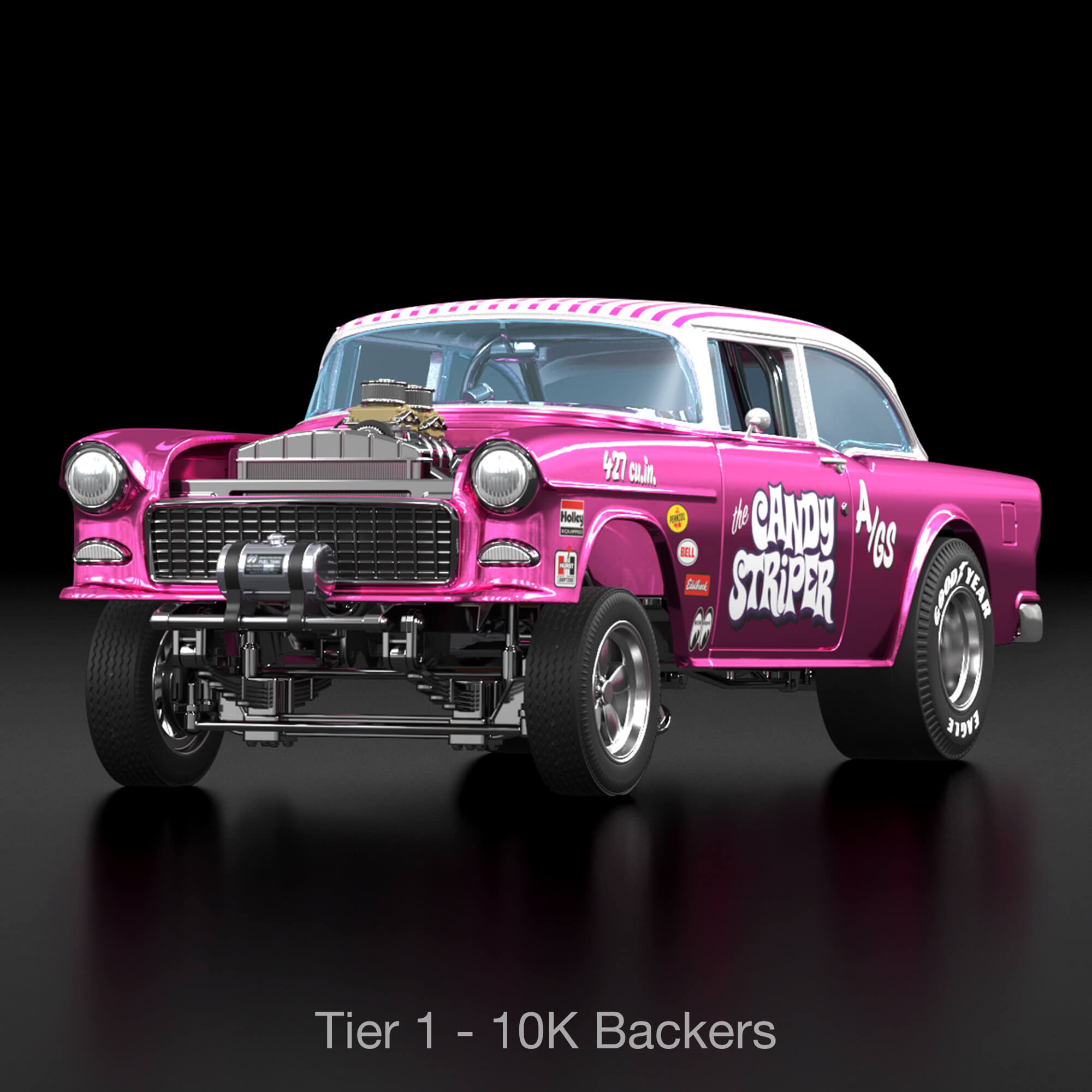 Hot Wheels RLC Exclusive 1:18 Scale '55 Chevy Bel Air Gasser “Candy Striper” - Crowdfund